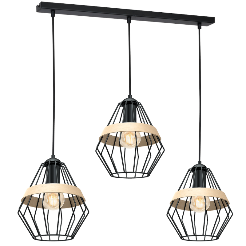 Lampa wisząca CLIFF BLACK 3xE27 Lampa wisząca CLIFF BLACK 3xE27