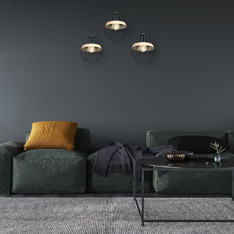 Lampa wisząca CLIFF BLACK 3xE27 Lampa wisząca CLIFF BLACK 3xE27