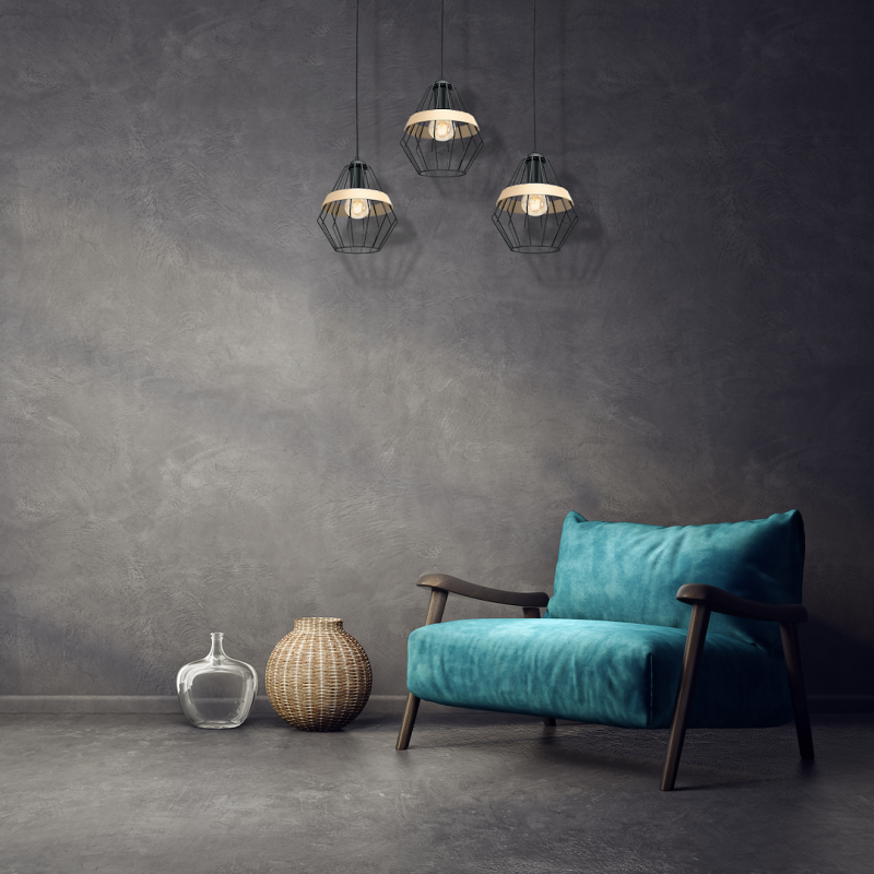 Lampa wisząca CLIFF BLACK 3xE27 Lampa wisząca CLIFF BLACK 3xE27