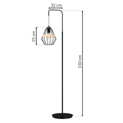 Lampa stojąca CLIFF BLACK 1xE27 Lampa stojąca CLIFF BLACK 1xE27