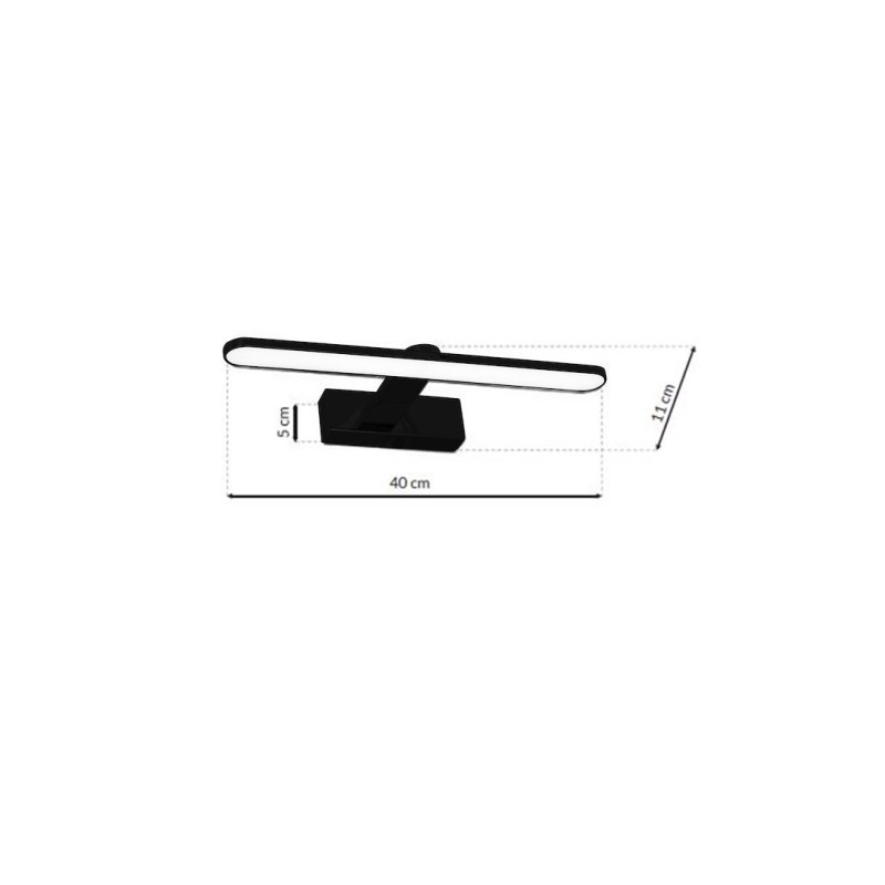 Kinkiet SPLASH BLACK 40cm 8W LED Kinkiet SPLASH BLACK 40cm 8W LED