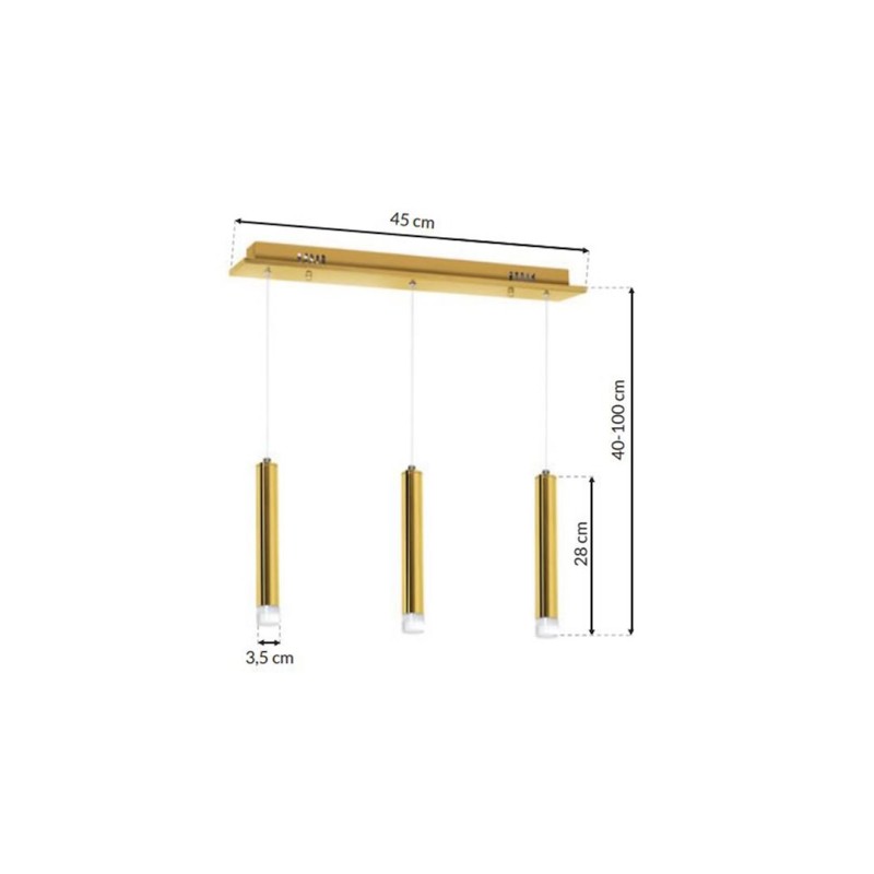 Lampa wisząca GOLDIE 3x5W LED Lampa wisząca GOLDIE 3x5W LED