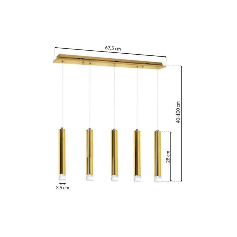 Lampa wisząca GOLDIE 5x5W LED Lampa wisząca GOLDIE 5x5W LED