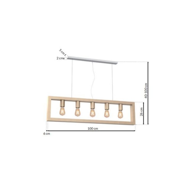 Lampa wisząca MACK 5xE27 Lampa wisząca MACK 5xE27