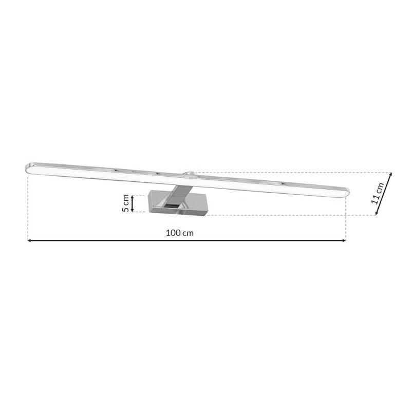 Kinkiet SPLASH CHROME 100cm 21W LED Kinkiet SPLASH CHROME 100cm 21W LED