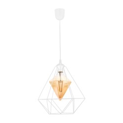 Lampa wisząca Alambre 1xE27 4W żarówka w zestawie Biały