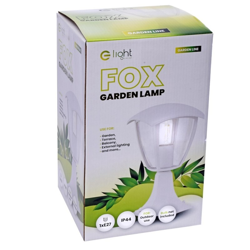 Lampa ogrodowa stojąca Fox 1xE27 Mała Biały Lampa ogrodowa stojąca Fox 1xE27 Mała Biały