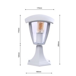 Lampa ogrodowa stojąca Fox 1xE27 Mała Biały Lampa ogrodowa stojąca Fox 1xE27 Mała Biały