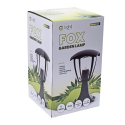 Lampa ogrodowa stojąca FOX BLACK 1xE27 Mała Lampa ogrodowa stojąca FOX BLACK 1xE27 Mała