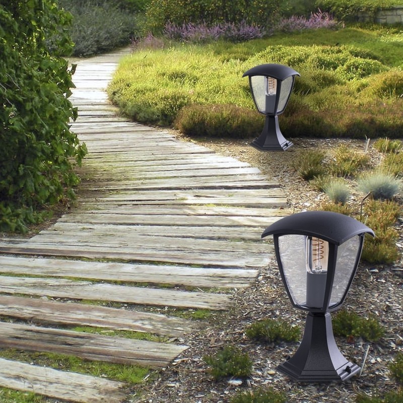 Stehende Gartenlampe FOX BLACK 1xE27 Klein Stehende Gartenlampe FOX BLACK 1xE27 Klein