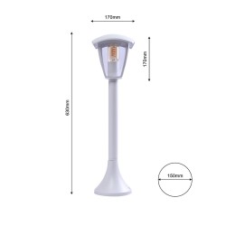 Lampa ogrodowa stojąca Fox 1xE27 Duża Biały Lampa ogrodowa stojąca Fox 1xE27 Duża Biały