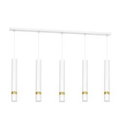 Lampa wisząca Joker 5xGU10 Biały/Złoty