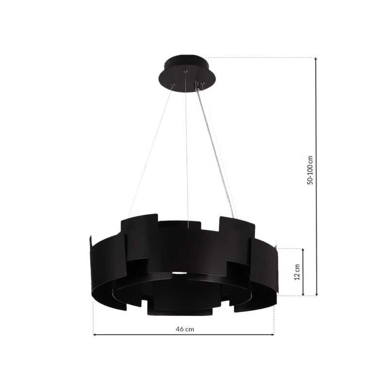 Lampa wisząca TORINO BLACK 24W LED Lampa wisząca TORINO BLACK 24W LED