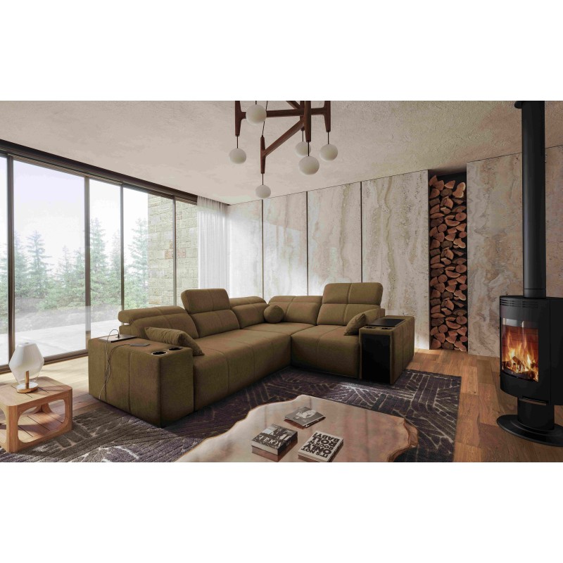 Milano II Corner Sofa with Sleeping Function – Woven Fabric, Verita 28 Verita 09 Milano II Corner Sofa with Sleeping Function – Woven Fabric, Verita 28 Verita 09