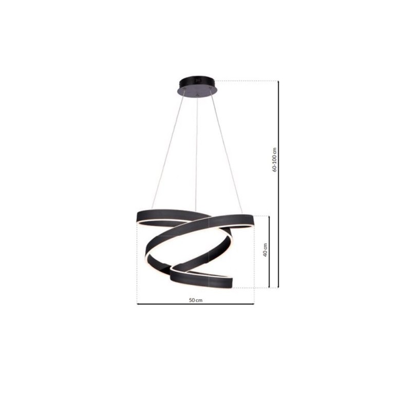 Lampa wisząca ANDROMEDA BLACK 100W LED Lampa wisząca ANDROMEDA BLACK 100W LED