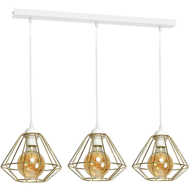 Lampa wisząca Lupo 3xE27 Biały/Złoty Lampa wisząca Lupo 3xE27 Biały/Złoty