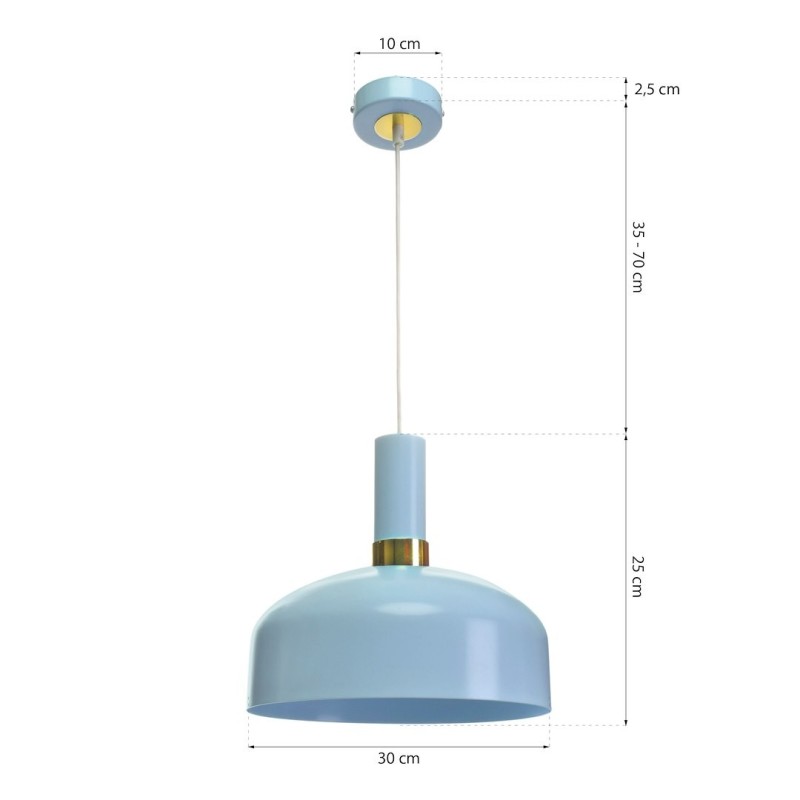 Lampa wisząca MALMO BLUE 1xE27 Lampa wisząca MALMO BLUE 1xE27