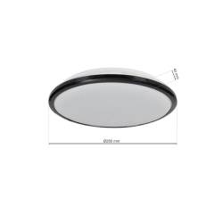 Plafon TERMA BLACK 18W LED IP44 Ø280 mm Plafon TERMA BLACK 18W LED IP44 Ø280 mm