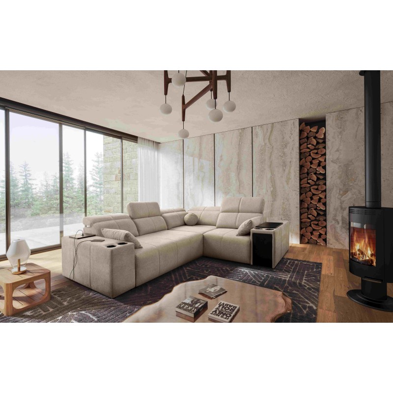 Ecksofa Milano II mit Schlaffunktion – Webstoff, Verita 09 Verita 09 Ecksofa Milano II mit Schlaffunktion – Webstoff, Verita 09 Verita 09
