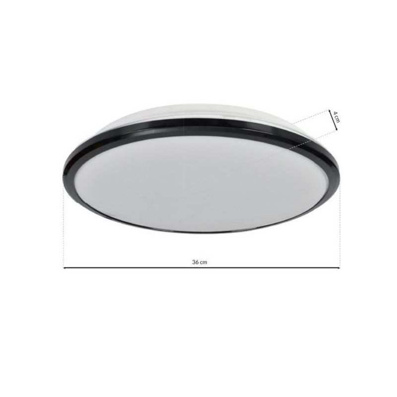Plafon TERMA BLACK 24W LED IP44 Ø360 mm Plafon TERMA BLACK 24W LED IP44 Ø360 mm