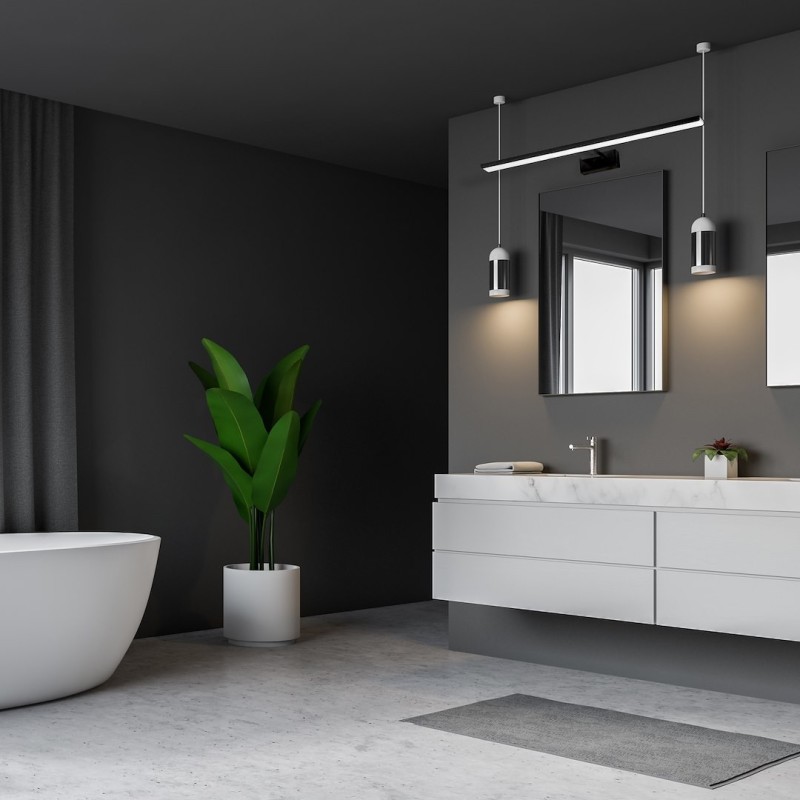 SHINE BLACK Wall Lamp 80cm 15W LED SHINE BLACK Wall Lamp 80cm 15W LED