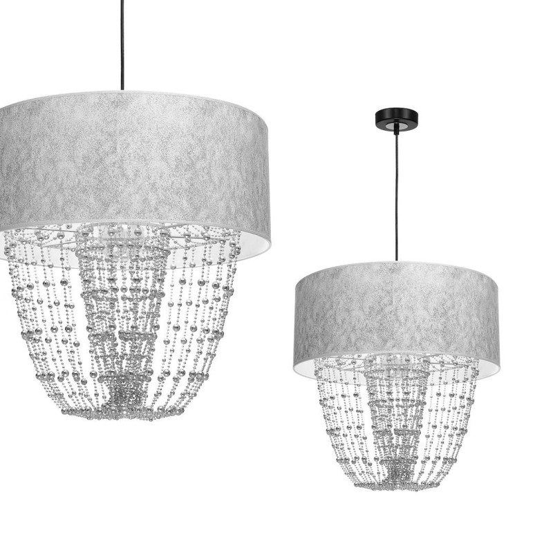 Lampa wisząca ALMERIA SILVER/BLACK 1xE27