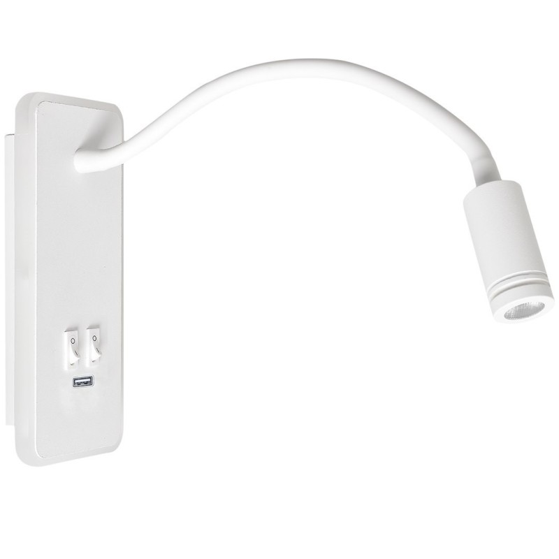Lampka nocna BASE 8W+2W WHITE Lampka nocna BASE 8W+2W WHITE