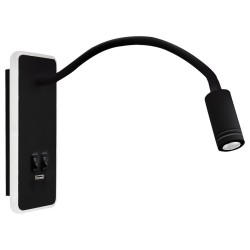 Lampka nocna BASE 8W+2W BLACK Lampka nocna BASE 8W+2W BLACK