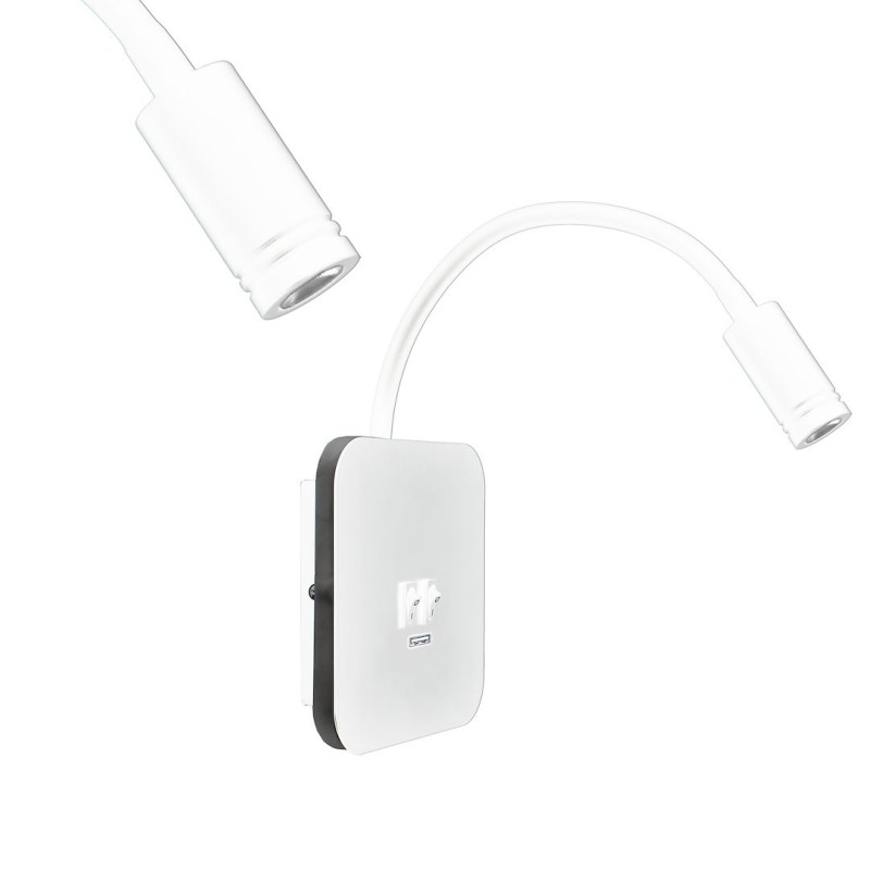 Lampka nocna BASE 8W+2W WHITE Lampka nocna BASE 8W+2W WHITE