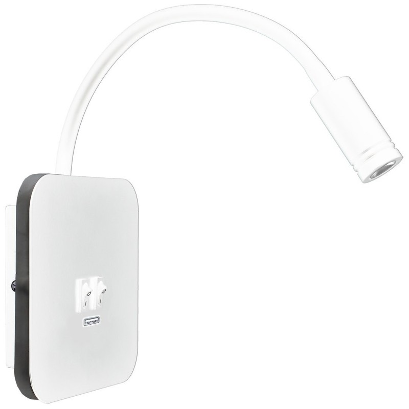 Lampka nocna BASE 8W+2W WHITE Lampka nocna BASE 8W+2W WHITE