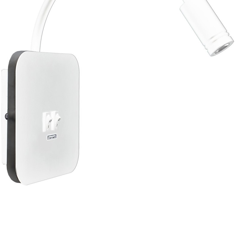 Lampka nocna BASE 8W+2W WHITE Lampka nocna BASE 8W+2W WHITE