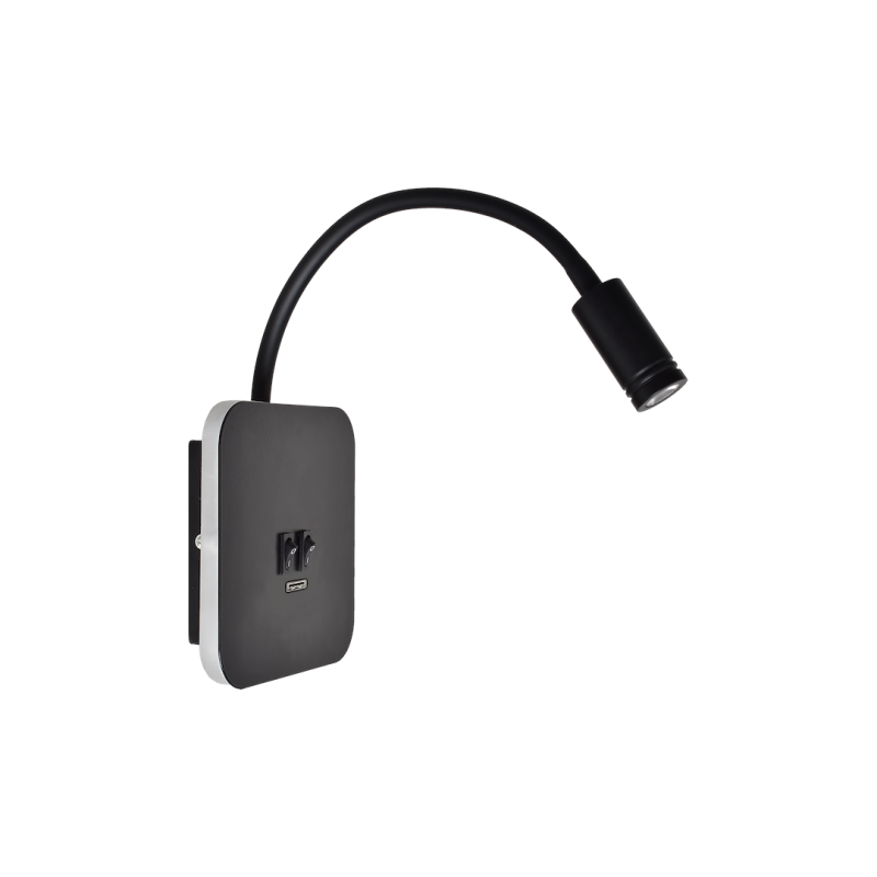 Lampka nocna BASE 8W+2W BLACK Lampka nocna BASE 8W+2W BLACK