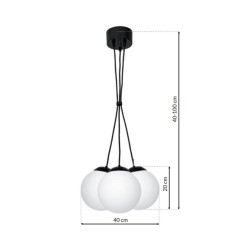 Lampa wisząca LIMA BLACK 3xE14 Lampa wisząca LIMA BLACK 3xE14