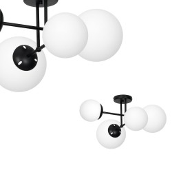 Ceiling lamp LIMA BLACK 4xE14