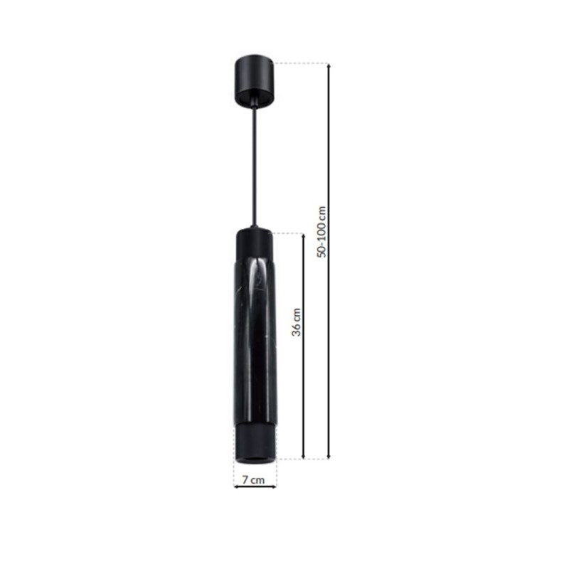 Lampa wisząca MARBLE BLACK 1xGU10 Lampa wisząca MARBLE BLACK 1xGU10