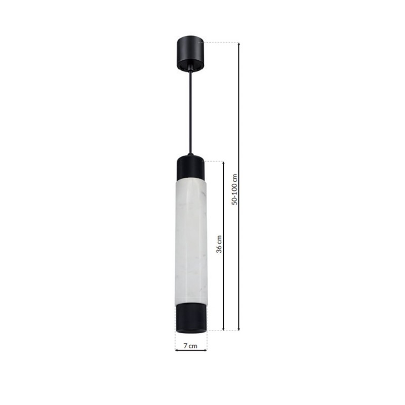 Lampa wisząca MARBLE WHITE/BLACK 1xGU10 Lampa wisząca MARBLE WHITE/BLACK 1xGU10
