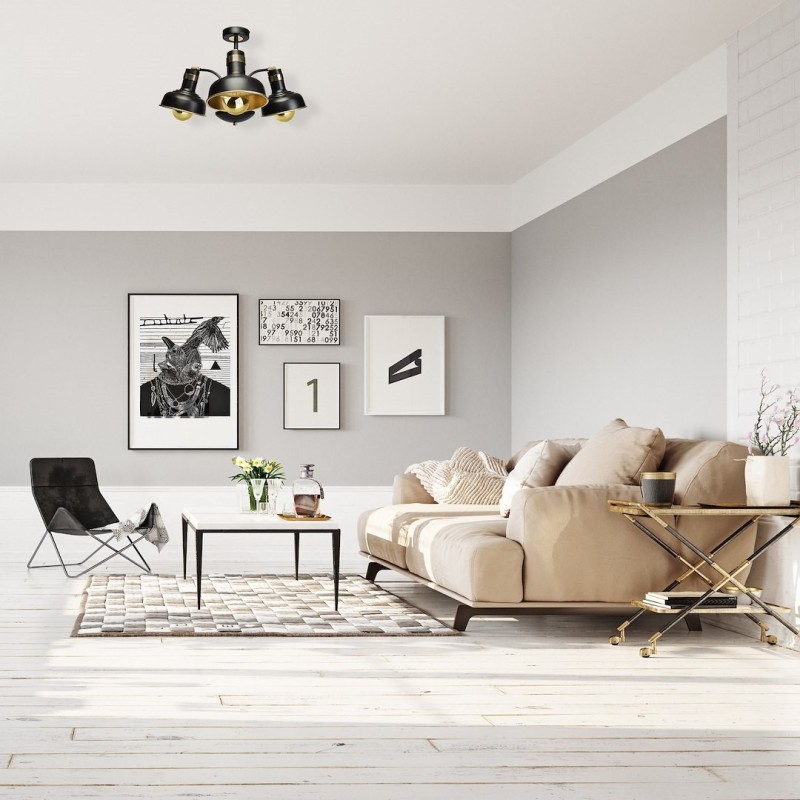 MARGO BLACK/GOLD ceiling lamp 3xE27 MARGO BLACK/GOLD ceiling lamp 3xE27