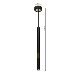 Lampa wisząca MONZA BLACK/GOLD 1xG9 8W Lampa wisząca MONZA BLACK/GOLD 1xG9 8W