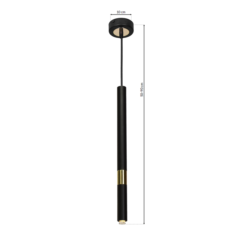 Lampa wisząca MONZA BLACK/GOLD 1xG9 8W Lampa wisząca MONZA BLACK/GOLD 1xG9 8W