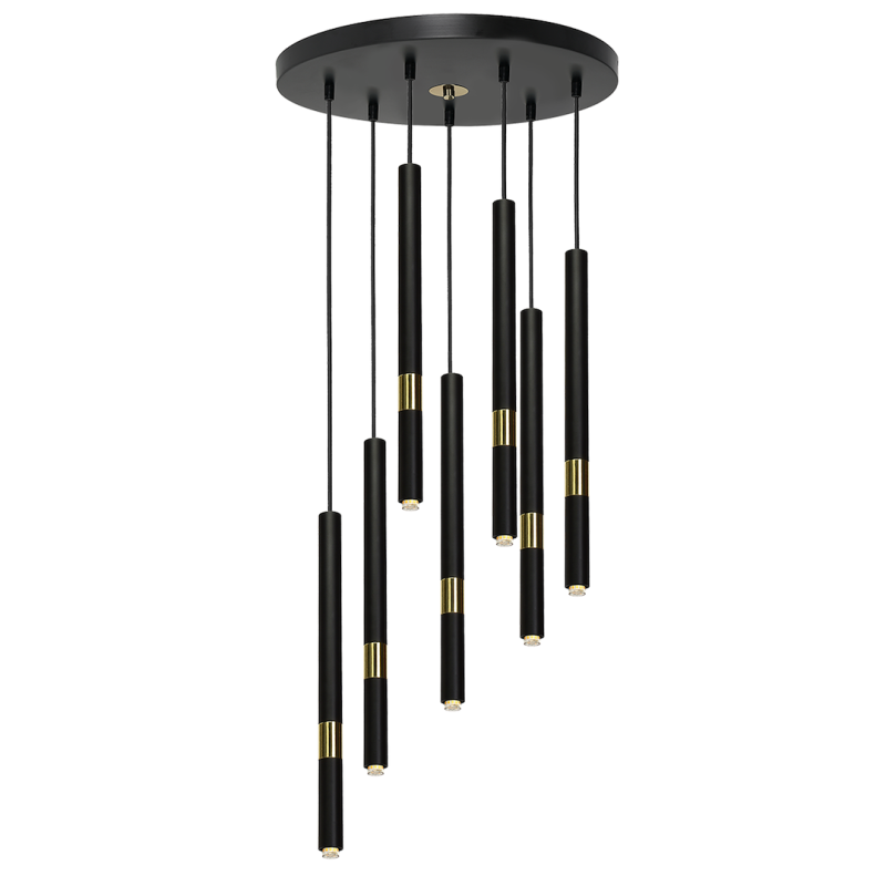 Lampa wisząca MONZA BLACK/GOLD 7xG9 8W Lampa wisząca MONZA BLACK/GOLD 7xG9 8W