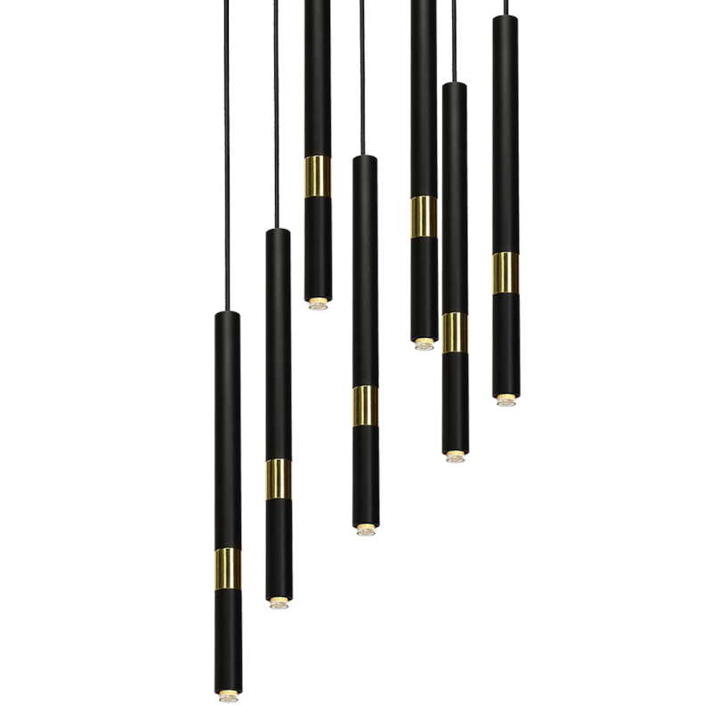 Lampa wisząca MONZA BLACK/GOLD 7xG9 8W Lampa wisząca MONZA BLACK/GOLD 7xG9 8W