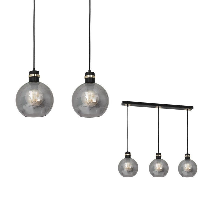 Lampa wisząca OMEGA BLACK/GOLD 3xE27 Lampa wisząca OMEGA BLACK/GOLD 3xE27