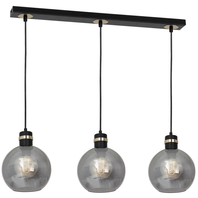 Lampa wisząca OMEGA BLACK/GOLD 3xE27 Lampa wisząca OMEGA BLACK/GOLD 3xE27