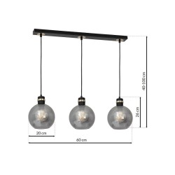 Lampa wisząca OMEGA BLACK/GOLD 3xE27 Lampa wisząca OMEGA BLACK/GOLD 3xE27