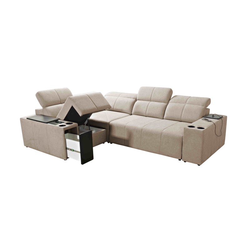Milano II corner sofa with sleeping function – Woven Fabric, Verita 80 Verita 09 Milano II corner sofa with sleeping function – Woven Fabric, Verita 80 Verita 09
