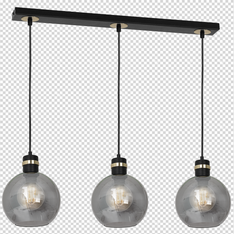 Lampa wisząca OMEGA BLACK/GOLD 3xE27 Lampa wisząca OMEGA BLACK/GOLD 3xE27