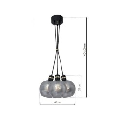 Lampa wisząca OMEGA BLACK/GOLD 3xE27 Lampa wisząca OMEGA BLACK/GOLD 3xE27