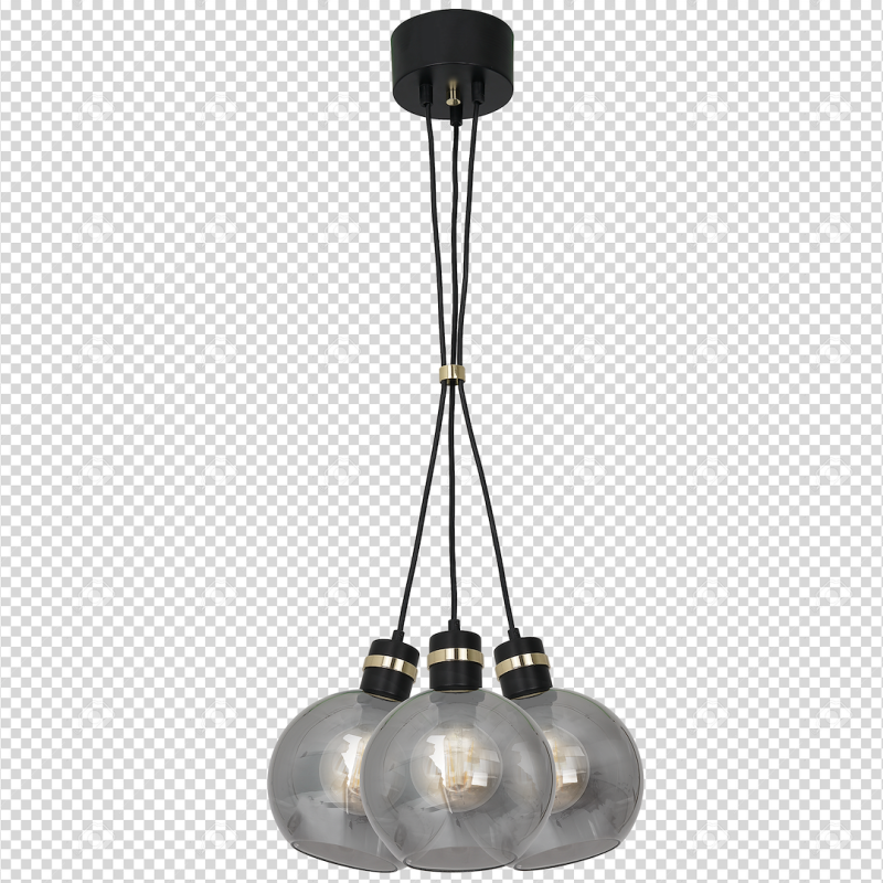 Lampa wisząca OMEGA BLACK/GOLD 3xE27 Lampa wisząca OMEGA BLACK/GOLD 3xE27
