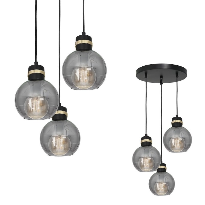 Lampa wisząca OMEGA BLACK/GOLD 3xE27 Lampa wisząca OMEGA BLACK/GOLD 3xE27
