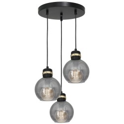 Lampa wisząca OMEGA BLACK/GOLD 3xE27 Lampa wisząca OMEGA BLACK/GOLD 3xE27
